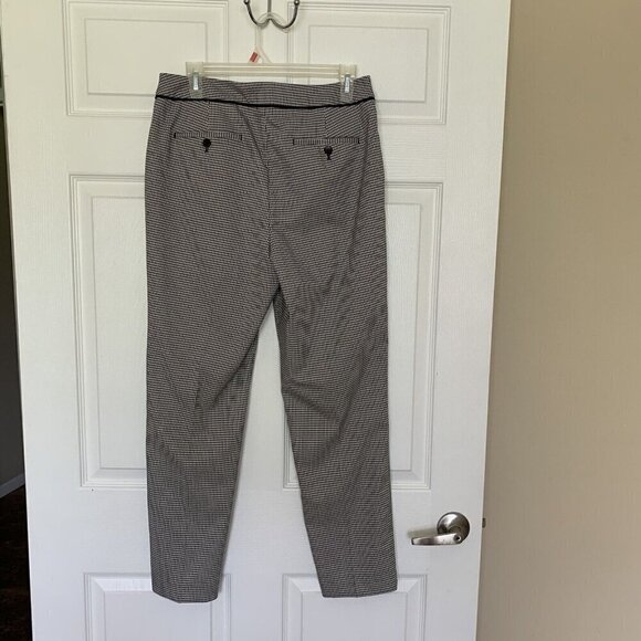 Talbots Heritage Pants Womens Size 8 Black Houndstooth Straight Leg - Picture 5 of 11